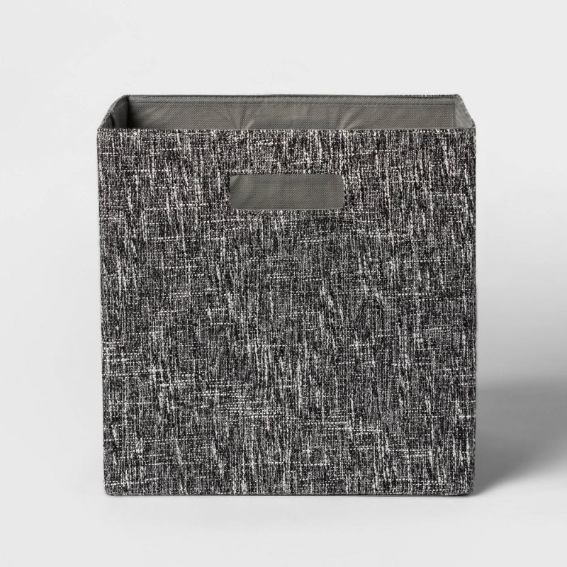Photo 1 of 13" Fabric Cube Storage Bin Gray - Threshold™
