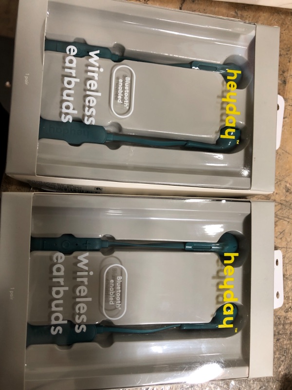 Photo 1 of heyday™ Wireless Bluetooth Flat Earbuds, Bright Teal, pack of 2