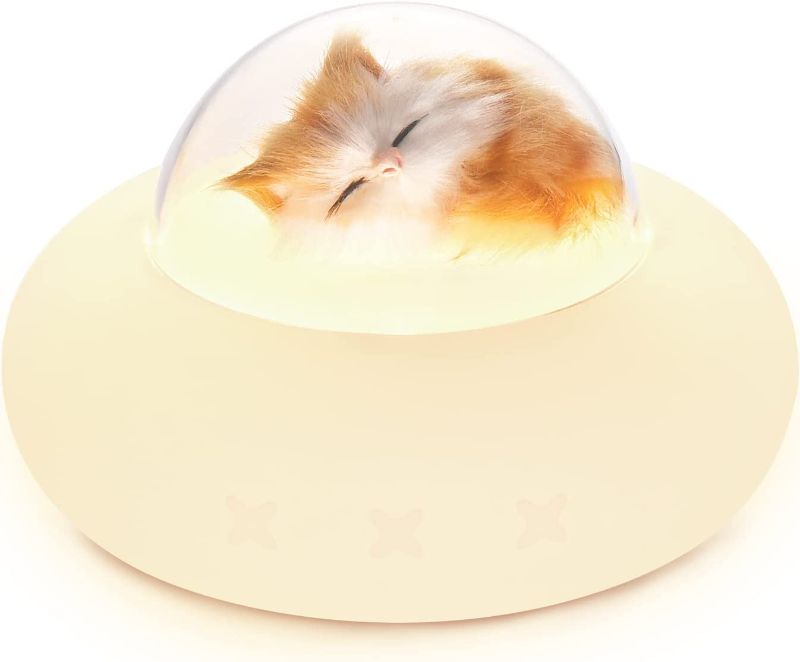 Photo 1 of Cat Night Light, Squishy Color Changing LED, Breath Light Mode, 7-Color Changing