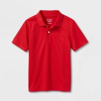 Photo 1 of Kids' Short Sleeve Performance Uniform Polo Shirt - Cat & Jack™ Red - xl

