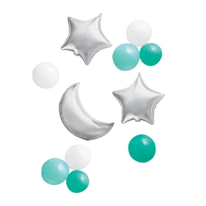 Photo 1 of 15ct Foil + Latex Moon and Star Balloon Pack - Spritz - 6pck