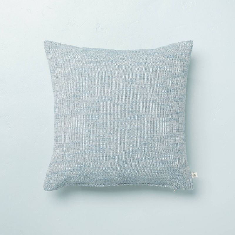 Photo 1 of 18" X 18" Textured Slub Throw Pillow with Zipper Faded - Hearth & Hand™ with Magnolia
