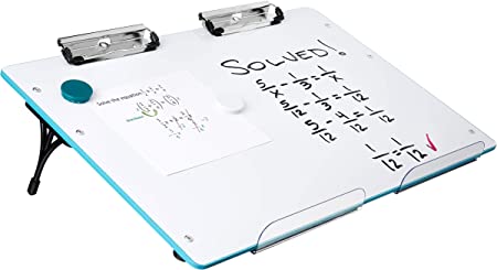 Photo 1 of Visual Edge Slant Board - Adjustable, Portable Workstation with Magnetic WhiteBoard and 22° Working Surface for Optimal Writing and Reading, Blue
