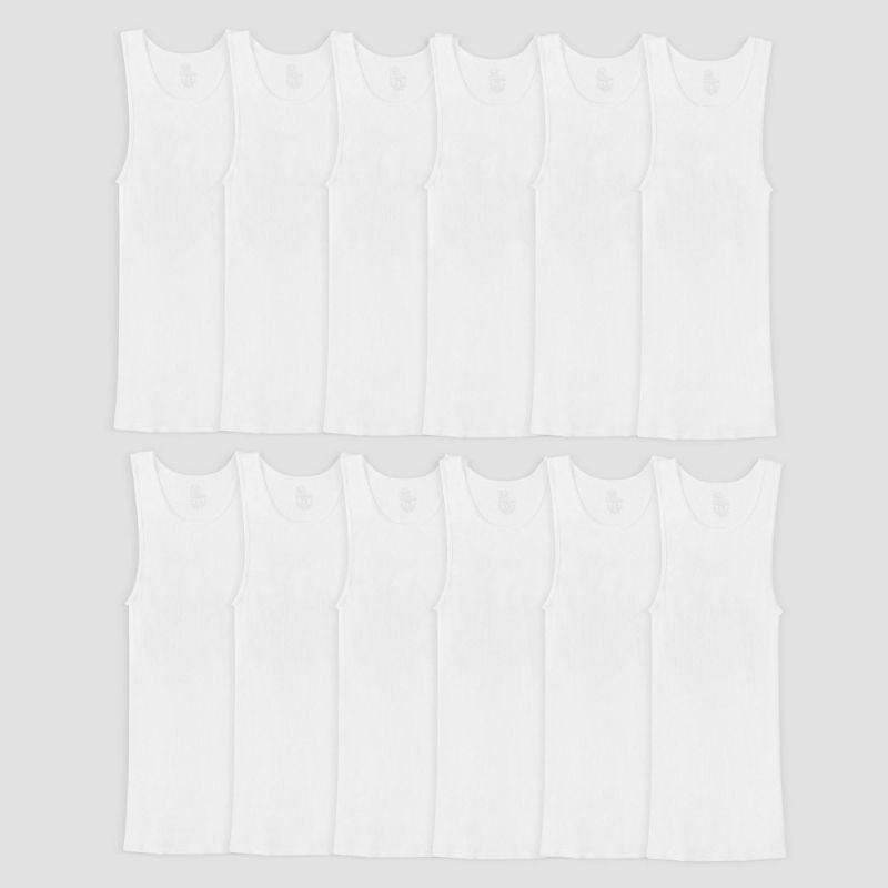 Photo 1 of Fruit of the Loom Men's 12pk A-Shirt - White, L 42-44