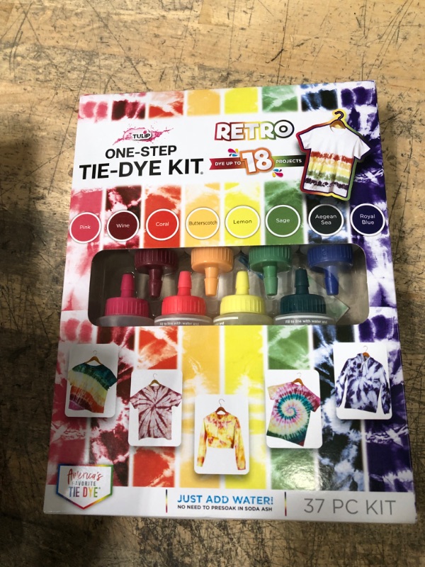 Photo 1 of 37pc One-Step Tie-Dye Kit Retro - Tulip Color 2 PC 
