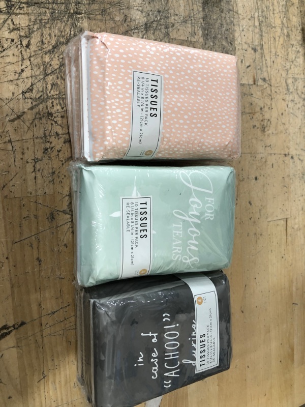 Photo 1 of 3 PACK**TRAVEL TISSUES 4 PACK (COLOR MAY VARY)