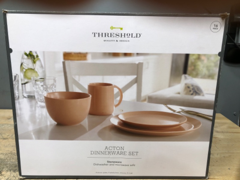 Photo 2 of 16pc Stoneware Acton Dinnerware Set - Threshold™