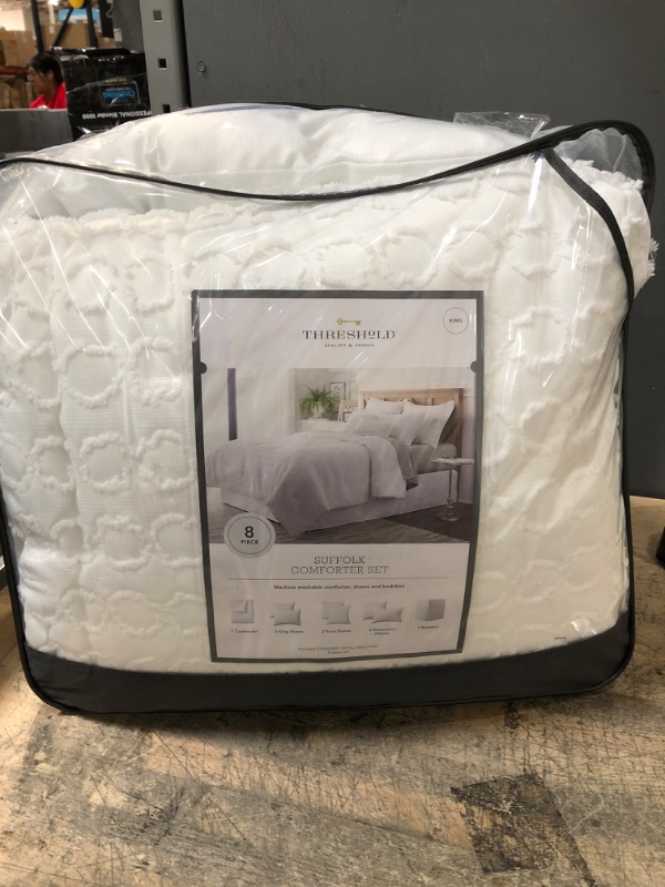 Photo 1 of  king size---8pc Suffolk Comforter Set White - Threshold™
