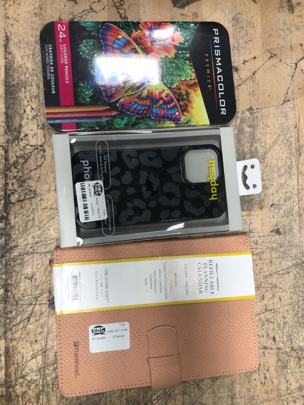 Photo 1 of **bundle of 3 items, iphone 13 pro max case, planner, color pencils 