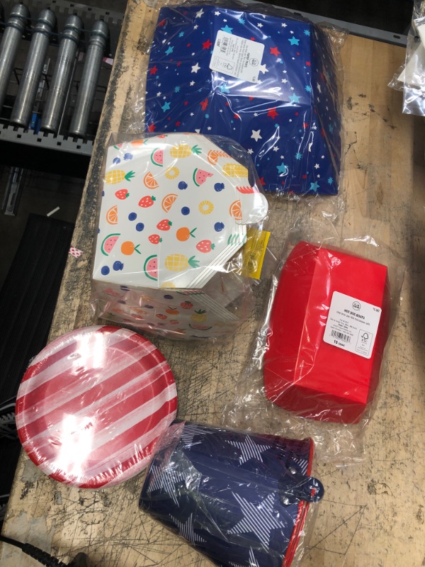 Photo 1 of **bundle of 5 party supplies; take out boxes plates ect