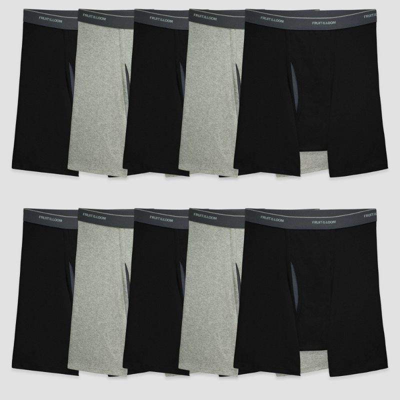 Photo 1 of Fruit of the Loo En's CoolZone Boxer Briefs 10pk - MEDIUM
