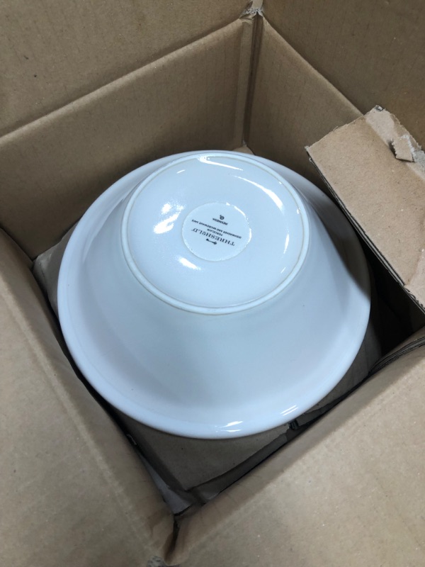Photo 6 of 16pc Porcelain Woodbridge Dinnerware Set White - Threshold™
