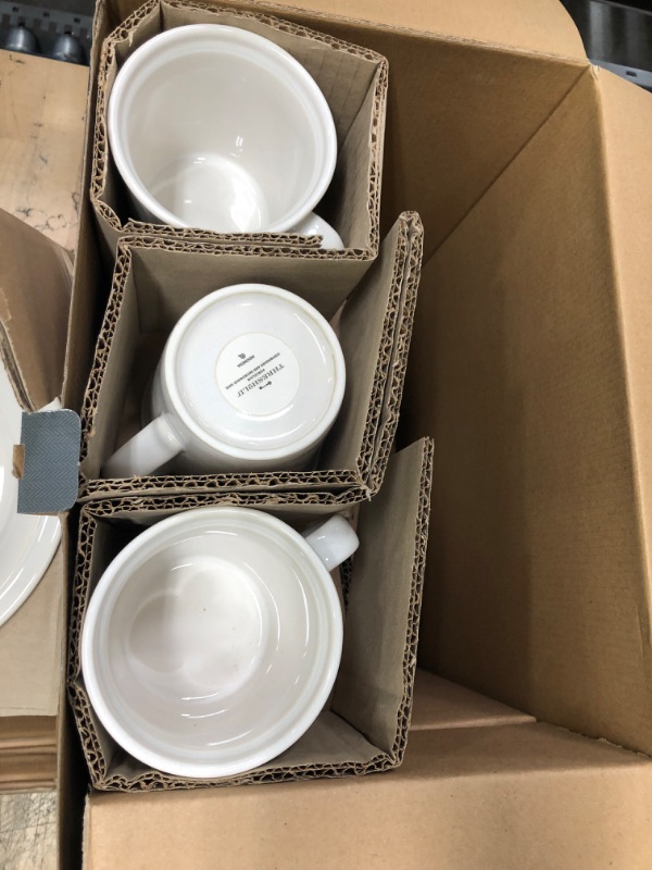 Photo 4 of 16pc Porcelain Woodbridge Dinnerware Set White - Threshold™
