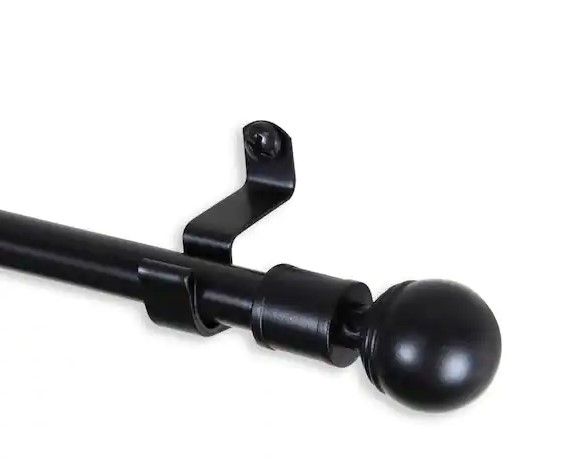 Photo 1 of 28"-48" Cafe Rod Ball Black - Room Essentials™