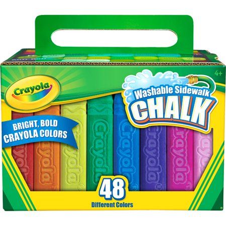 Photo 1 of Crayola Mess Free Sidewalk Chalk in Various Colors for Outdoor Sidewalk Playtime - Multi Colored Plastic
