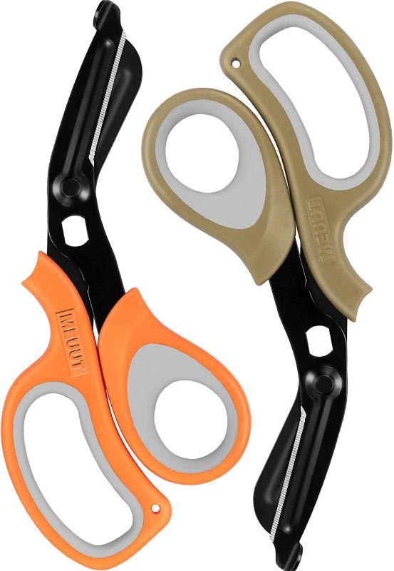 Photo 1 of (2) PACKS
 MEUUT Medical Scissors Trauma Shears-8 inches Bandage Scissors Heavy Duty, Surgical Grade Shears Stainless Steel EMT Scissors for Doctors Nurses EMT Workers