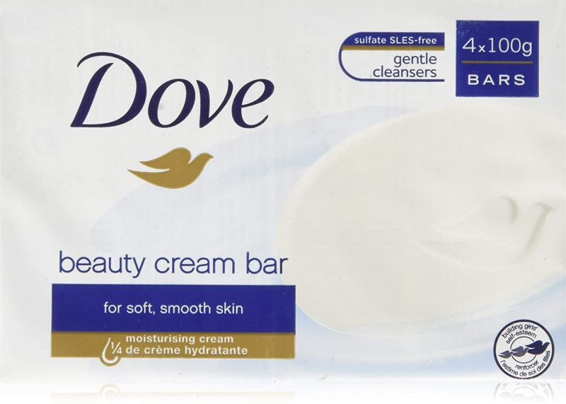 Photo 1 of 4-bar/pack Dove Original Beauty Cream White Soap 3.5 Oz/bar Made in Germany NEW
