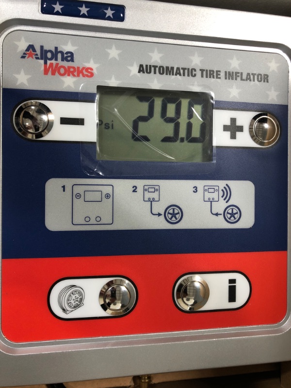 Photo 2 of 
AlphaWorks Tire Pressure Gauge LCD Display Inflator Wall Mountable Automatic 110-240VAC + AC102 Brass 1/4 Inch NPT Air Chuck + 30’ Foot Hose with TMPS of:...
