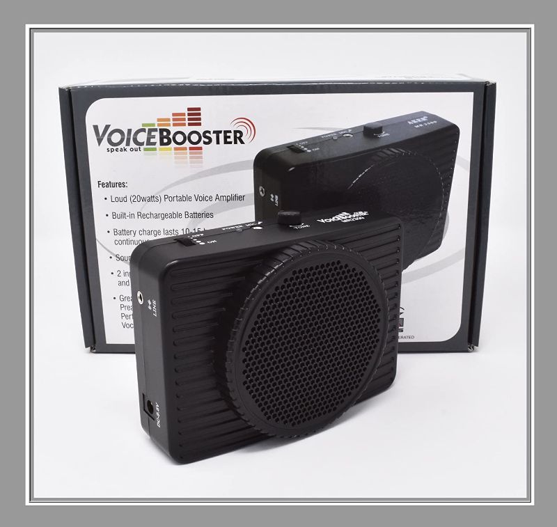 Photo 1 of VoiceBooster Voice Amplifier 22watts Black MR2300 by TK Products, Portable, for Teachers, Coaches, Tour Guides, Presentations, Costumes, Etc.