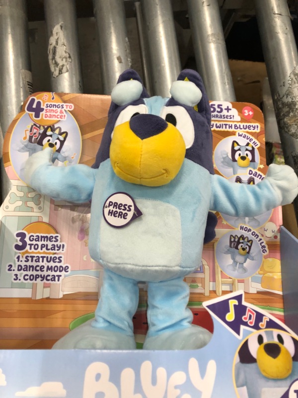 Photo 2 of Bluey Dance and Play 14 Inch Animated Plush with Phrases and Songs Preschool Ages 3+
