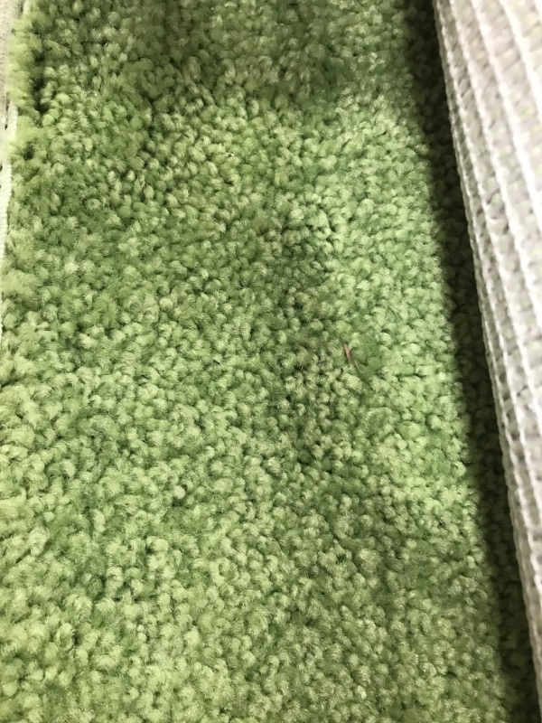 Photo 2 of Ambiant Pet Friendly Solid Color Area Rugs Lime Green - 1.5' x 2.25' Mat (18"x27") 1.5 ft x 2.25 ft Lime Green