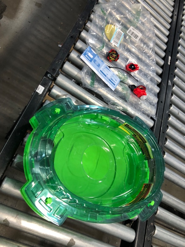 Photo 3 of BEYBLADE Burst QuadDrive Interstellar Drop Battle Set, Set Stadium, 2 Battling Tops and 2 Launchers, Toys for 8 Year Old Boys & Girls & Up