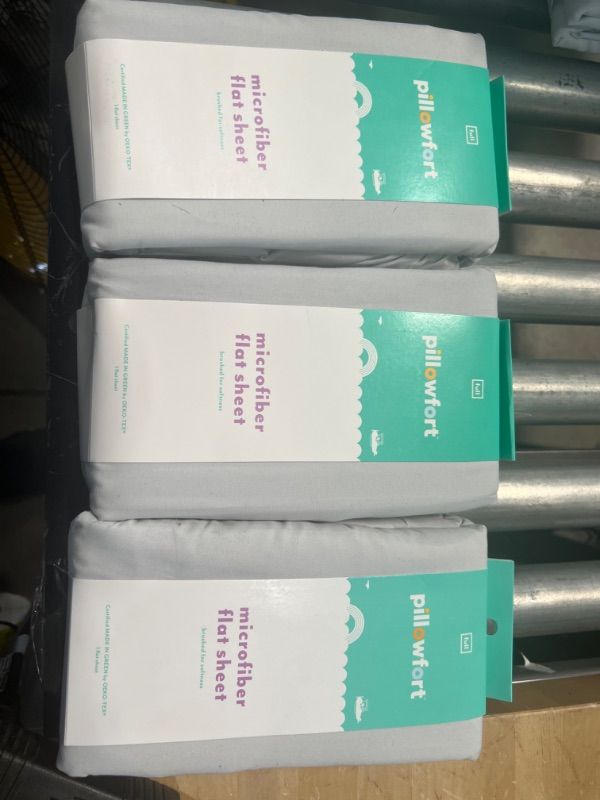 Photo 1 of 3PACK/FULL/Solid Flat Sheet Separates - Pillowfort™
