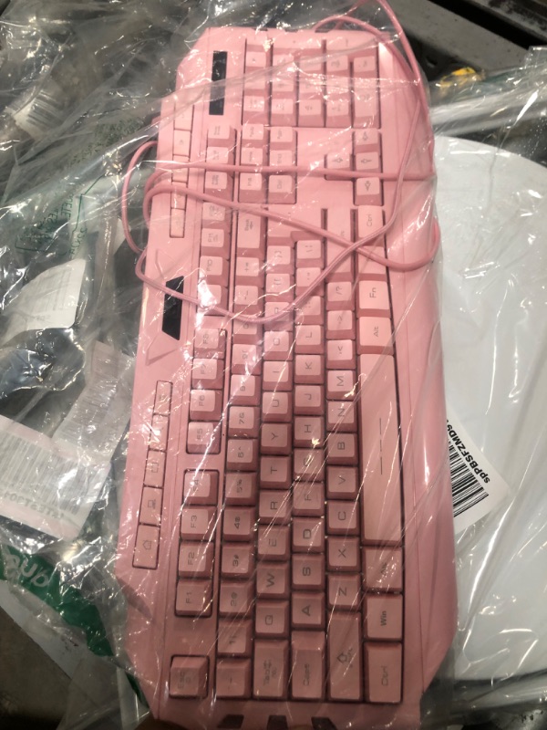 Photo 2 of Pink Gaming Keyboard and Mouse Combo