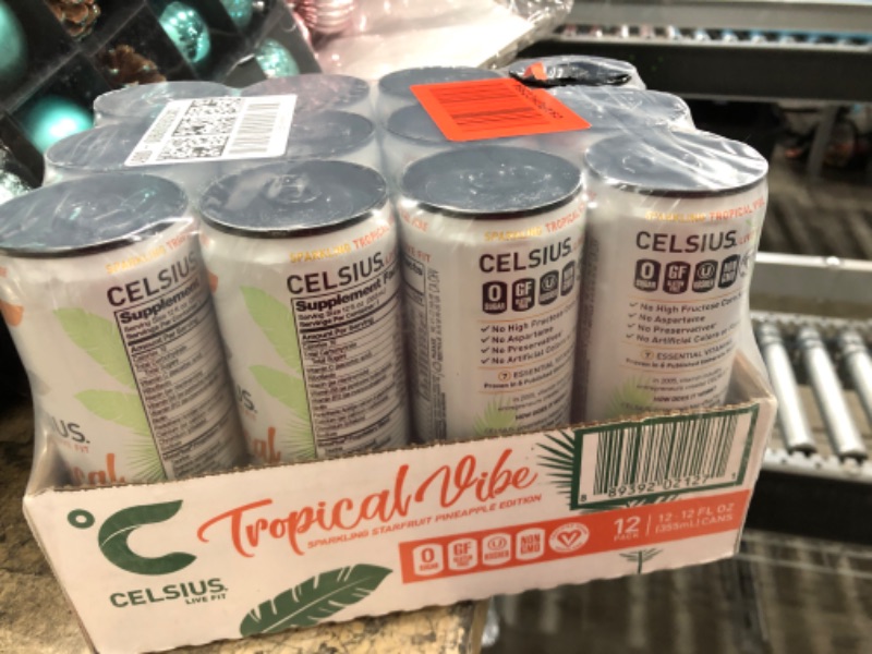 Photo 1 of **EXP DATE 01/2024**Celsius Tropical Vibe 12oz Test (Pack of 12)