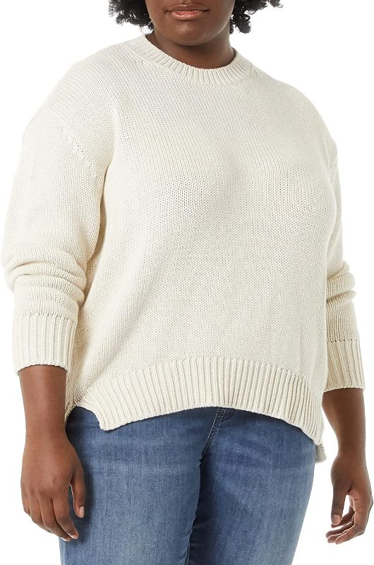 Photo 1 of Daily Ritual Women's Oversized Long-Sleeve Boxy Crewneck Sweater (Size XS) 
