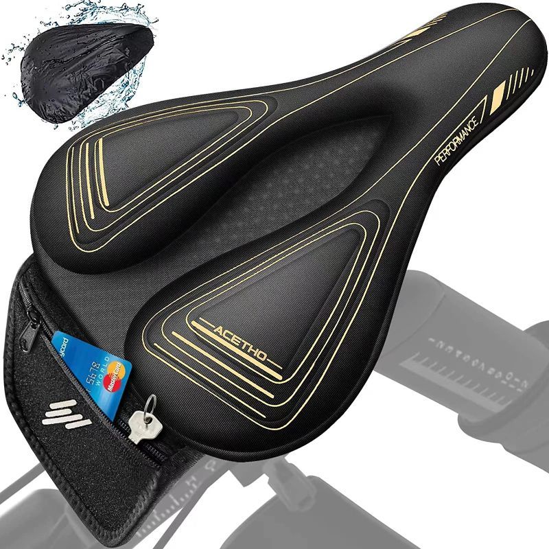 Photo 3 of 
ACETHO Bike Seat Cushion for Peloton - 11'' x 7'' Gel Padded Bike Seat Cover for Peloton seat Cushion, Soft Comfort Bicycle Seat Cushion