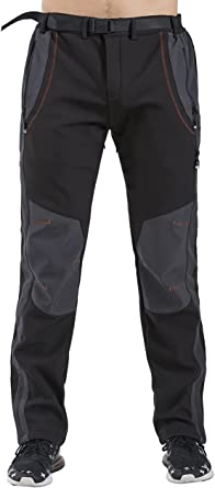 Photo 1 of Gash Hao Men's Snow Ski Pants Waterproof Insulated Snowboard Pants Breathable Mesh Fleece Lined Zipper Bottom Ankle (Size 38W x 32L)