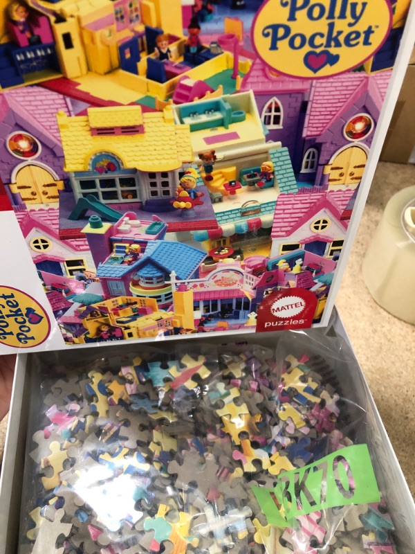 Photo 1 of  2 pack Polly Pocket Mattel Jigsaw Puzzle with 500 Interlocking Pieces & Mini-Poster, Image of 10+ Playsets with Dolls, Gift for Collectors & Kids Ages 8 Years Old & Up