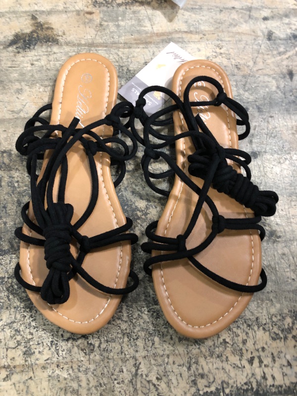 Photo 1 of Heltid Women's Open Toe Lace Up Gladiator Flat Sandals?Slip on Roman Sandals
size 9