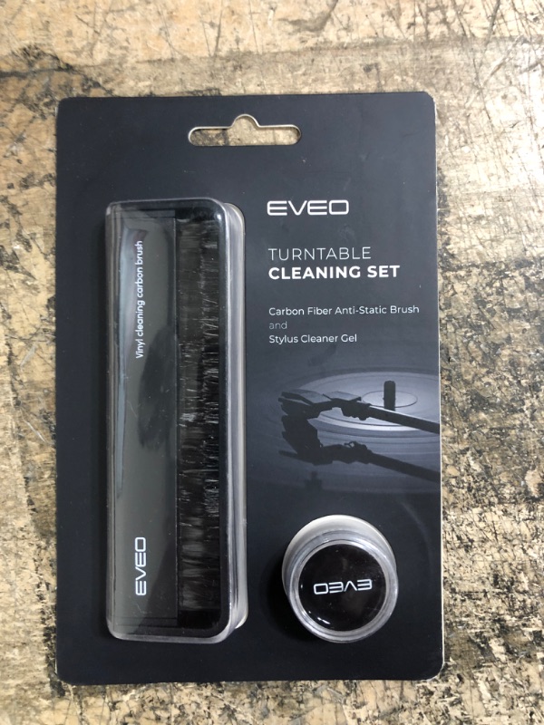 Photo 2 of EVEO Premium Vinyl Record Brush Anti Static -Carbon Fiber Bristles Cleaning Brush for Records | Vinyl Record Cleaner Brush + Stylus Cleaner for Record Needles | Record Player & Turntable Care