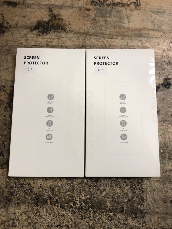 Photo 2 of 2 PACKS OF?Military-Grade Shatterproof Glass Screen Protector?Fit for ?iPhone 13 Pro Max? Tempered Glass Screen Protector?All Edge Protection??Ultra Clear?-(2 Pack)