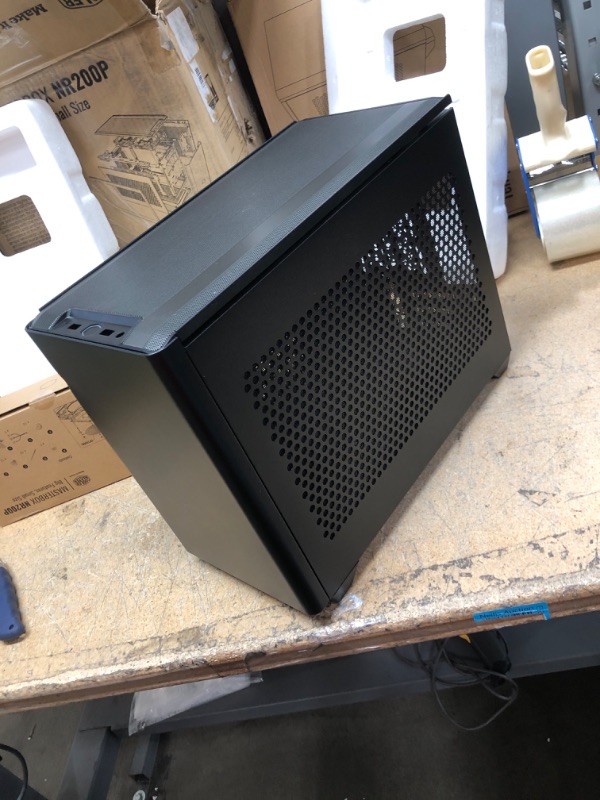 Photo 2 of Cooler Master NR200P SFF Small Form Factor Mini-ITX Case with Tempered glass or Vented Panel Option, PCI Riser Cable, Triple-slot GPU, Tool-Free and 360 Degree Accessibility Black NR200P