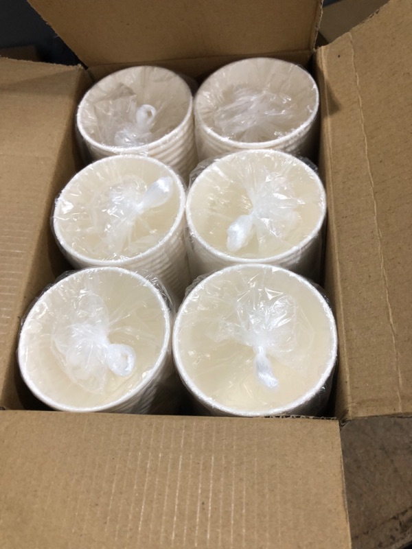 Photo 3 of [300 Pack]8 oz Paper Cups,White Disposable Coffee Cups,Hot/Cold Beverage Drinking Cups for Water, Juice White 8 oz