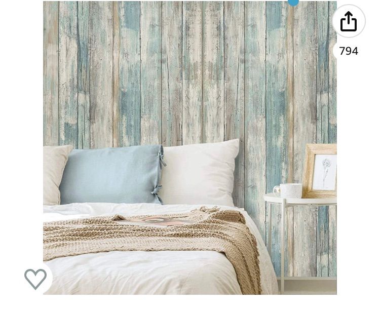 Photo 1 of 17.71" X 236.2" Removable Wood Wallpaper Self-Adhesive Peel and Stick Countertops Distressed Wooded Wall Paper Decorative and Transform Vinyl Film Decal Roll