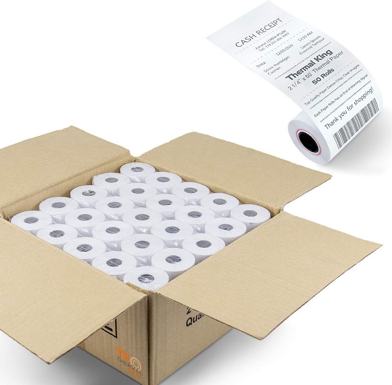 Photo 1 of Thermal King, 2 1/4" x 50' Thermal Paper, 50 Rolls