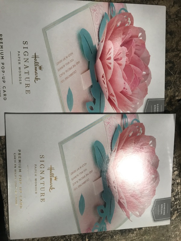 Photo 2 of Hallmark Signature Paper Wonder Pop Up Birthday Card, Anniversary Card, Sweetest Day Card for Women (Pink Rose) Pop Up, Pink Rose 2 pack 