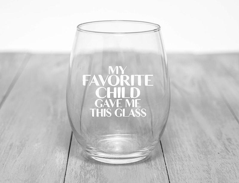 Photo 1 of 
Favorite Child Gifts for Mom - My Favorite Child Gave Me This Glass - Funny Wine Glass for Mom, Dad - Novelty Christmas Present, Birthday, Mom Gifts From..