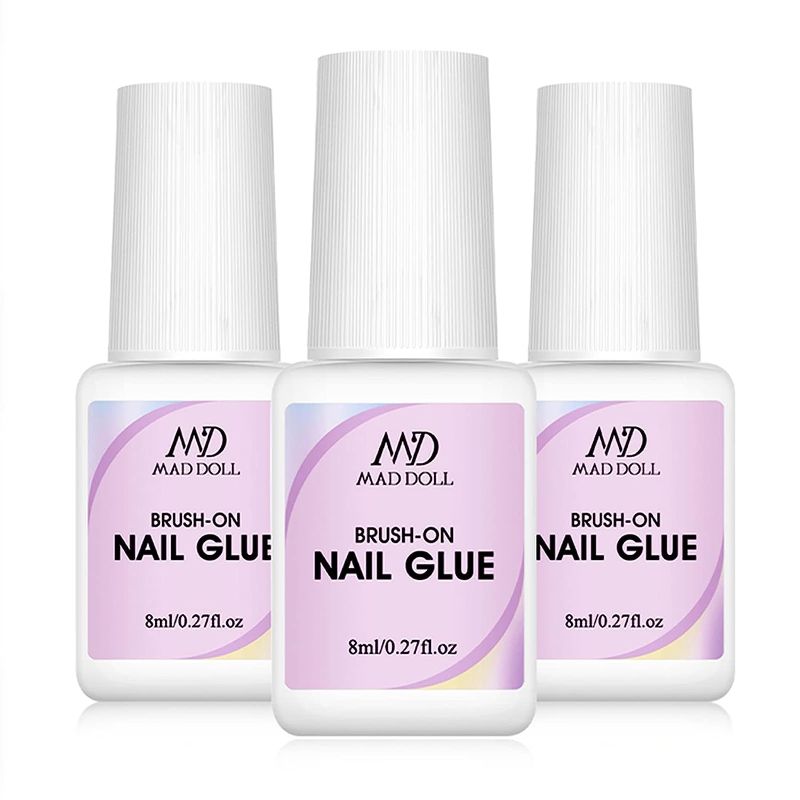 Photo 1 of BUNDLE OF 2 - Nail Glue for Acrylic Nails - Super Strong Nail Glue for Press on Nails and Nail Tips, 8ml Brush On Nail Glue for Fake Nails Gel Tips, Long-Lasting Nail Bond for Nail Repair, 3 Pack