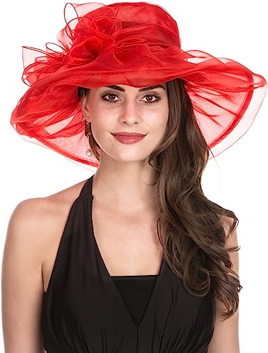 Photo 1 of 2pcks of Lucky Leaf Women Kentucky Derby Church Cap Wide Brim Summer Sun Hat for Party Wedding