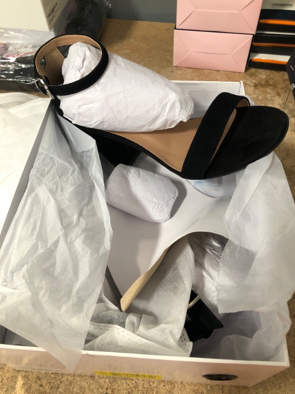 Photo 1 of ALLASWISH Women's Chunky Heel Pump Open Toe Ankle Strap Sandals size:8.5