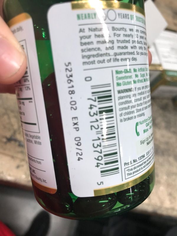 Photo 3 of ***EXP DATE 09/2024**Nature's Bounty Cranberry Dietary Supplement, Supports Urinary Tract and Immune Health, Softgels, 25,200 Mg, 60 Ct