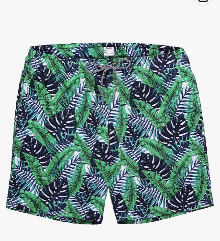 Photo 1 of Biwisy Mens Swim Trunks Quick Dry Beach Shorts Mesh Lining Swimwear Bathing Suits with Pockets size medium