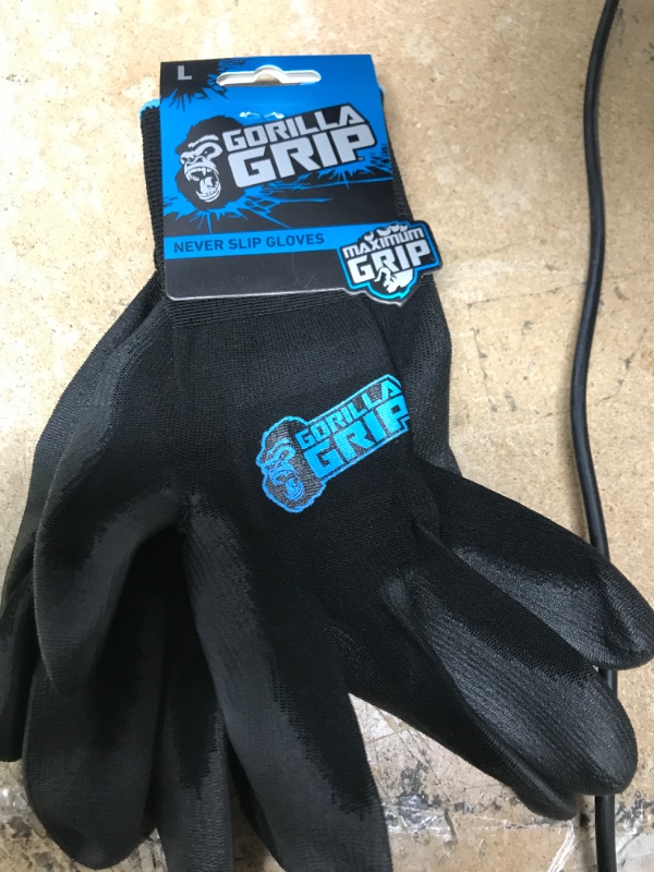 Photo 1 of BUNDLE OF GORILLA GRIP Never Slip, Maximum Grip All-Purpose Gloves Large (11 PAIRS)