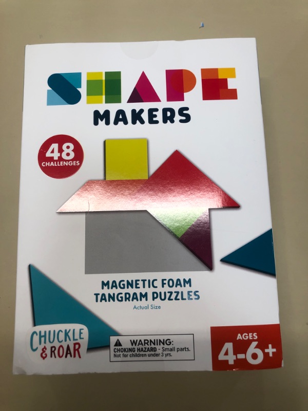 Photo 2 of Chuckle & Roar Shape Makers Magnetic Foam Tangrams Game
