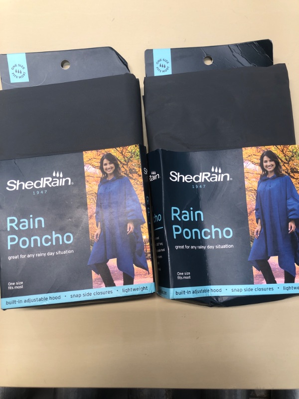 Photo 2 of 2PK-ShedRain Poncho - Charcoal
